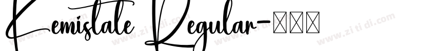 Kemistale Regular字体转换